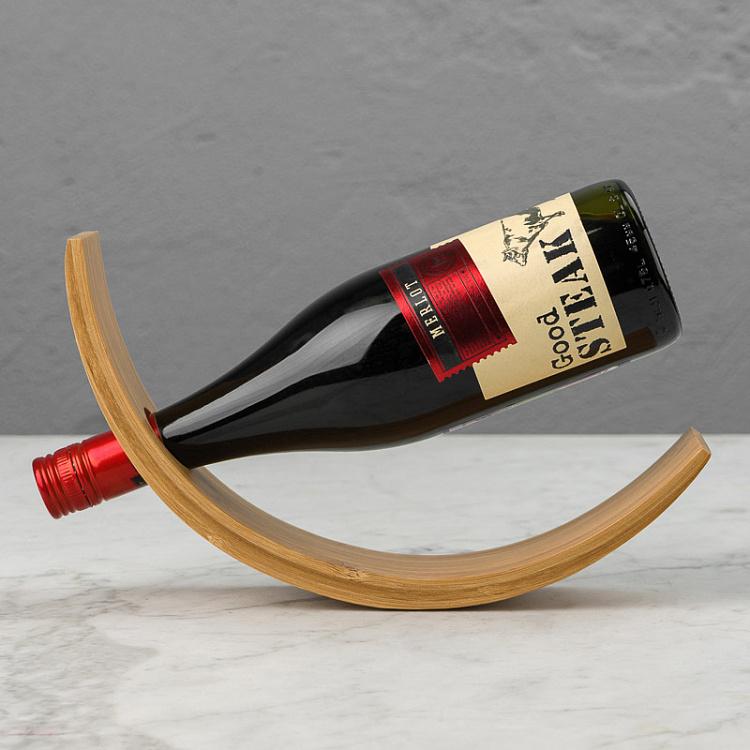 Бамбуковая подставка для бутылки Время для вина Wine Time 1 Bottle Stand