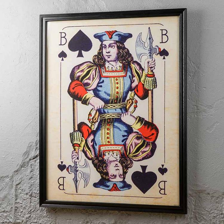 Картина-принт Пиковый Валет Cards Bube Spades