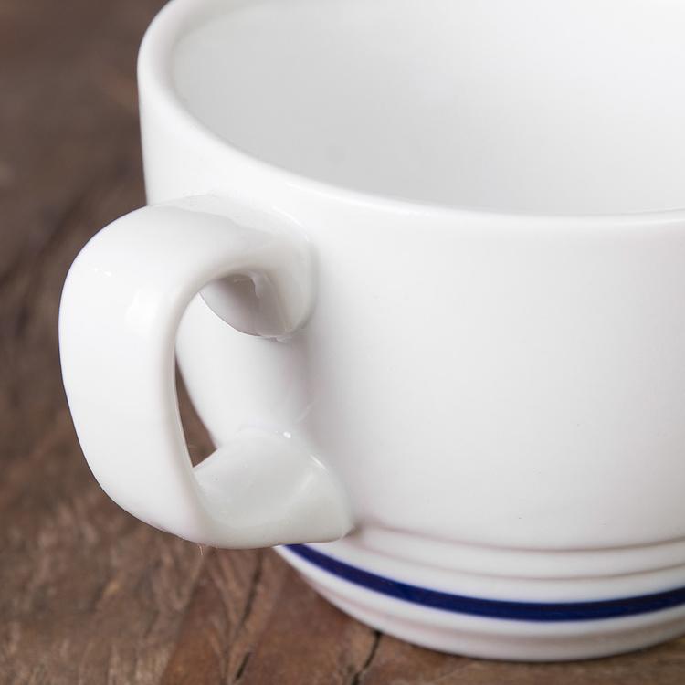 Чайная пара Синяя полоска Filo Blue Tea Cup And Saucer