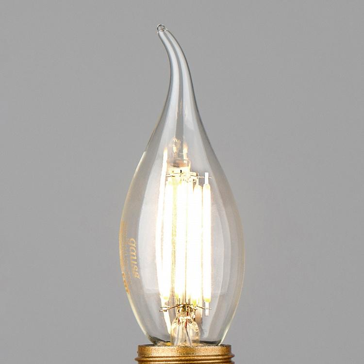 Филаментная светодиодная диммируемая лампа Свеча на ветру 5W E14 LED Filament Candle E14 5W Dim