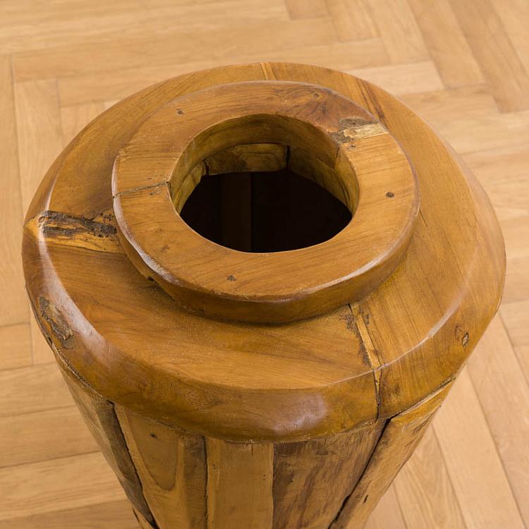 Ваза для цветов из тика Recycled Teak Jar