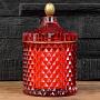 Аромасвеча Aroma Candle In Red Faceted Glass Berry Rose Large