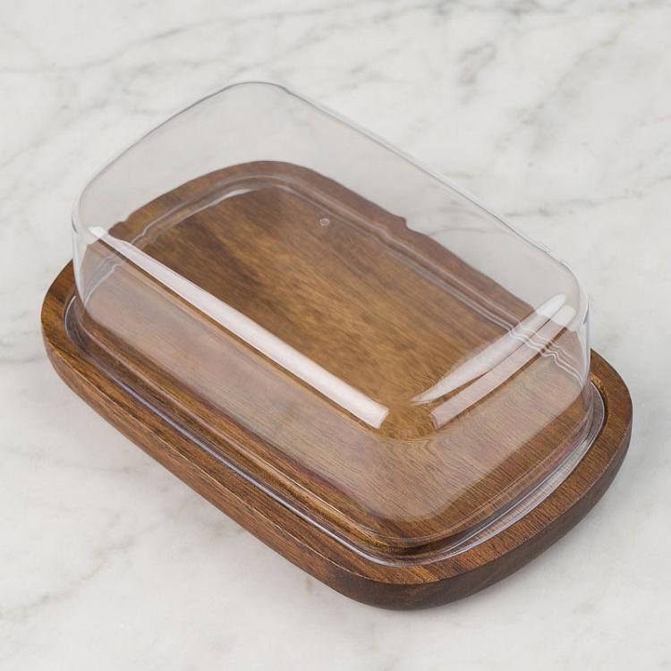 Деревянная маслёнка Органик Organic Butter Dish