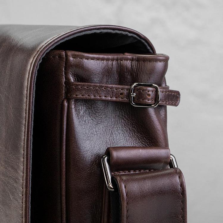 Кожаная мужская сумка-портфель Мессенджер Satchel Messenger Bag