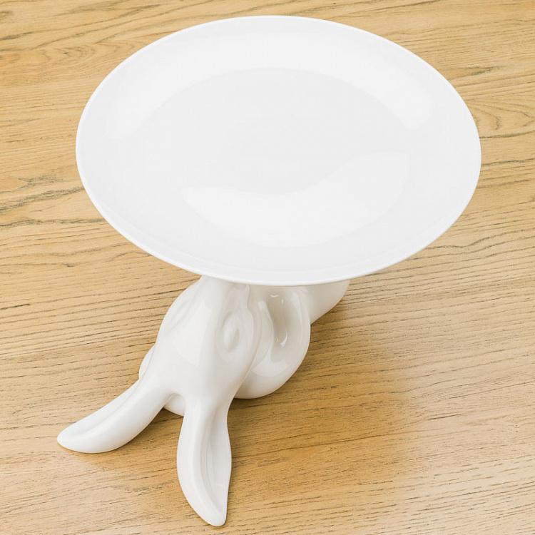 Сервировочная подставка-тортовница Кролик, L Decorative Plate Rabbit Large