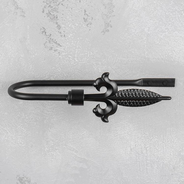 Держатель для шторы Готическая лилия чёрный Gothic Lily Curtains Holder Black