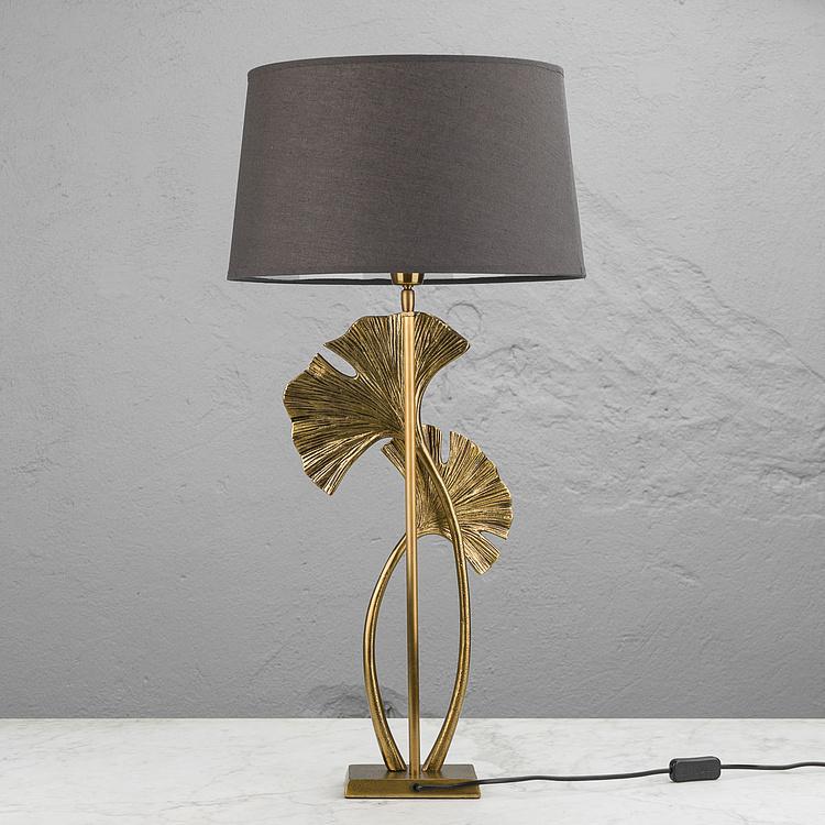 Настольная лампа с абажуром Цветок Гинкго Ginkgo Flower Table Lamp With Shade Grey