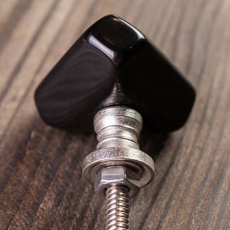 Мебельная ручка Дельта чёрная Delta Black Knob