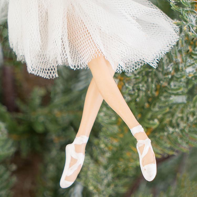 Набор из трёх ёлочных игрушек Балерины из Лебединого озера Set Of 3 Tulle Swan Lake Ballerinas White 19 cm