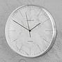 Настенные часы Brushed Chrome Metal Cased Marble Effect Wall Clock discount