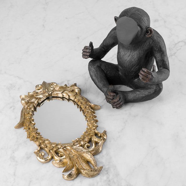 Настольное зеркало с чёрной мартышкой Mirror With Black Monkey