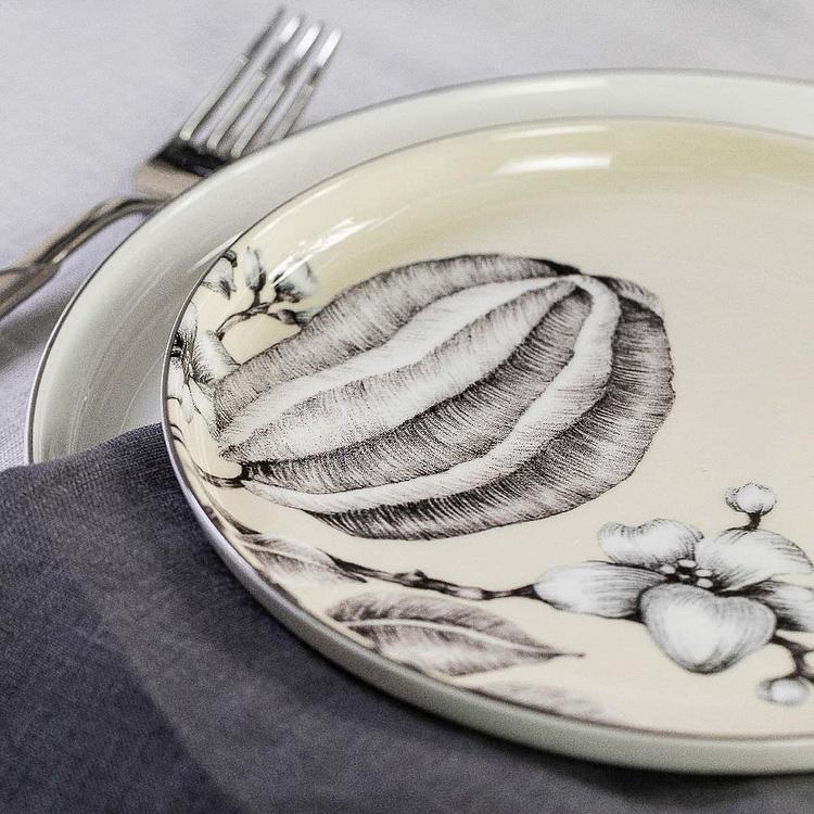 Жёлтая десертная тарелка с карамболой Экзо Exo Dessert Plate Carambola Yellow