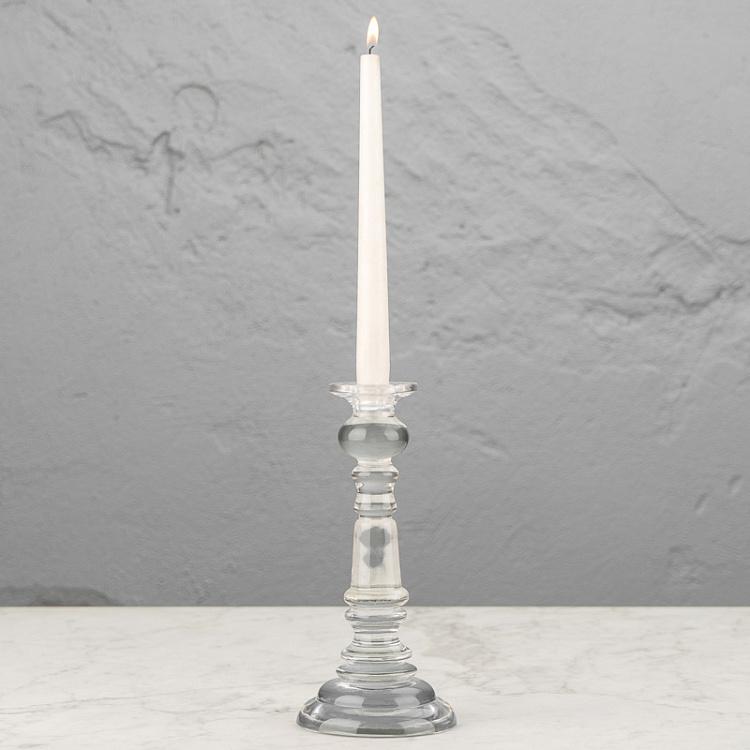 Стеклянный подсвечник Кастель Candleholder Clear Glass Castel