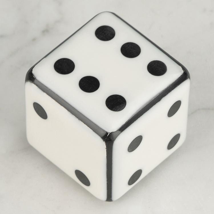 Большой игральный кубик Decorative Dice Black And White