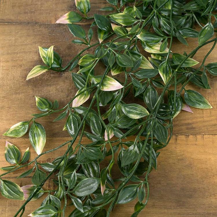 Искусственная традесканция зелёная с розовым Tradescantia Green With Pink 100 cm