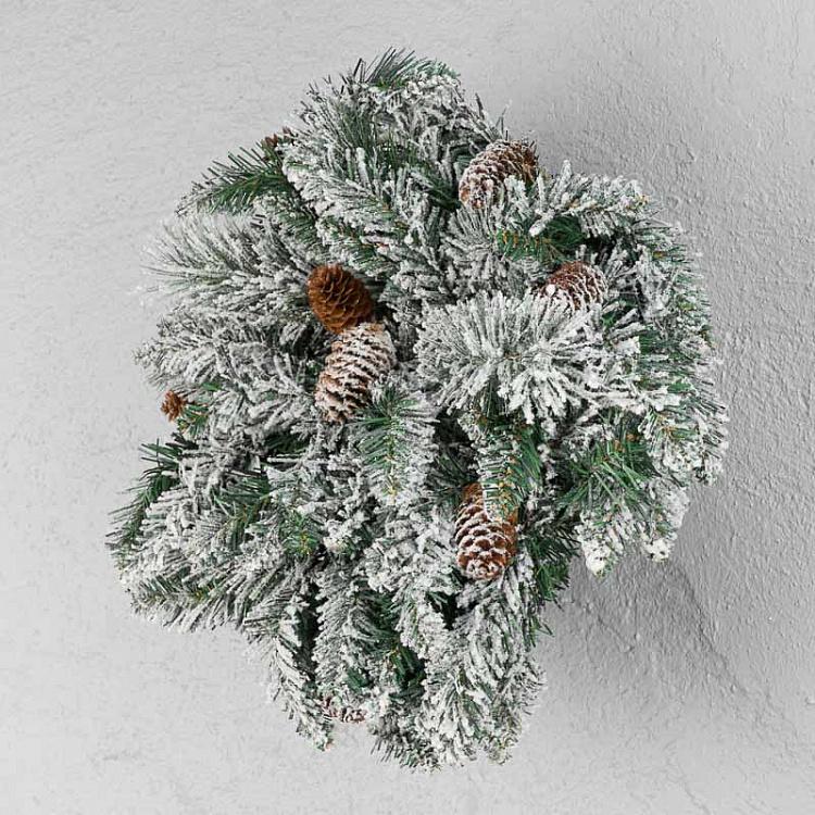 Новогоднее украшение с подсветкой Снег на ёлке, S 35 Led Light Flock Pine Snowflake Battery Operated 40 cm