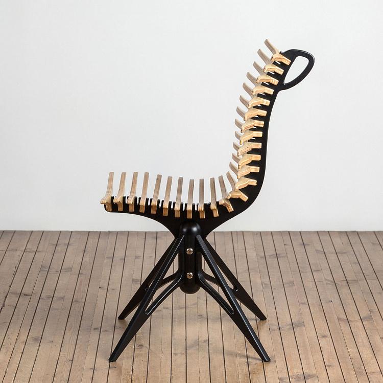 Бежевый стул Скелетон Skeleton Chair Natural/Black
