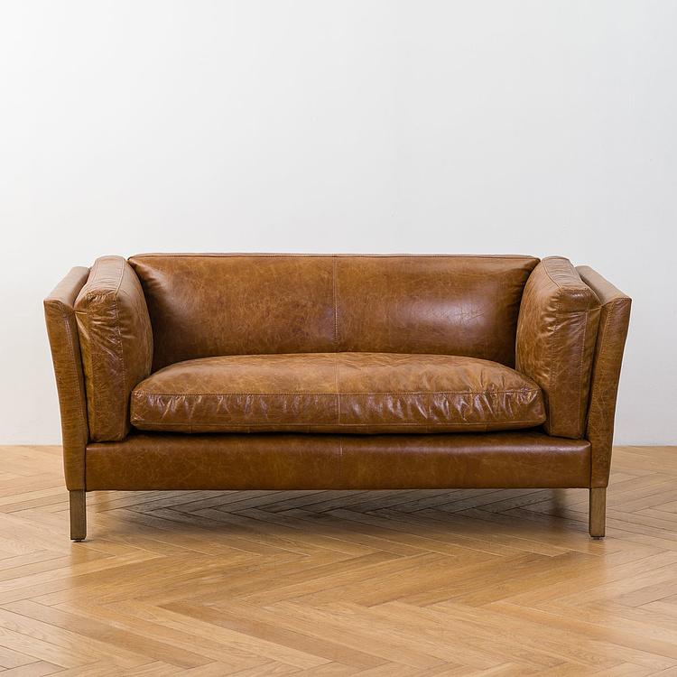 Двухместный диван Томми, светлые ножки Tommy 2 Seater, Light Brown Wood D