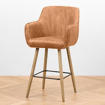 Coffee Barstool, Oak Brown