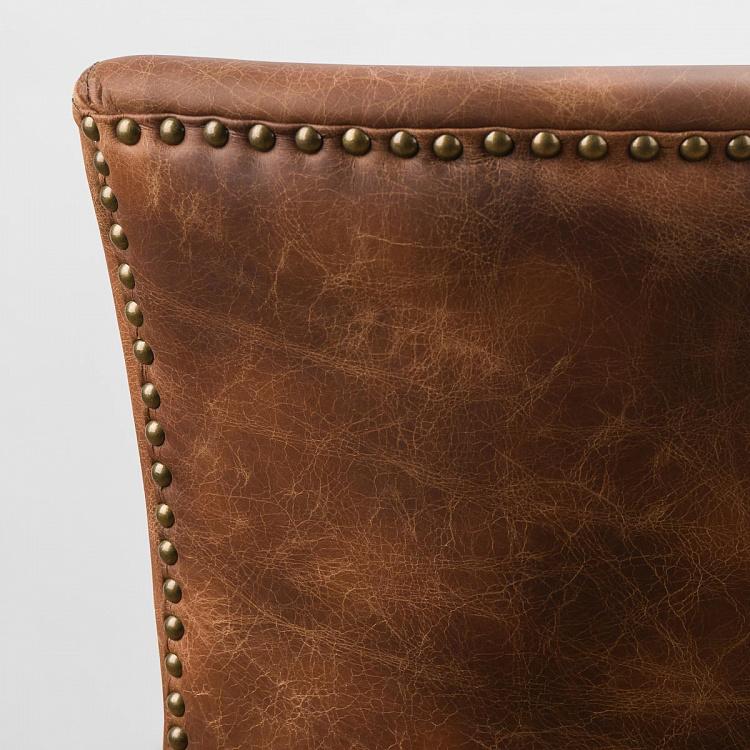 Стул Мами с заклёпками, светлые ножки Mami Dining Chair With Studs, Oak Brown