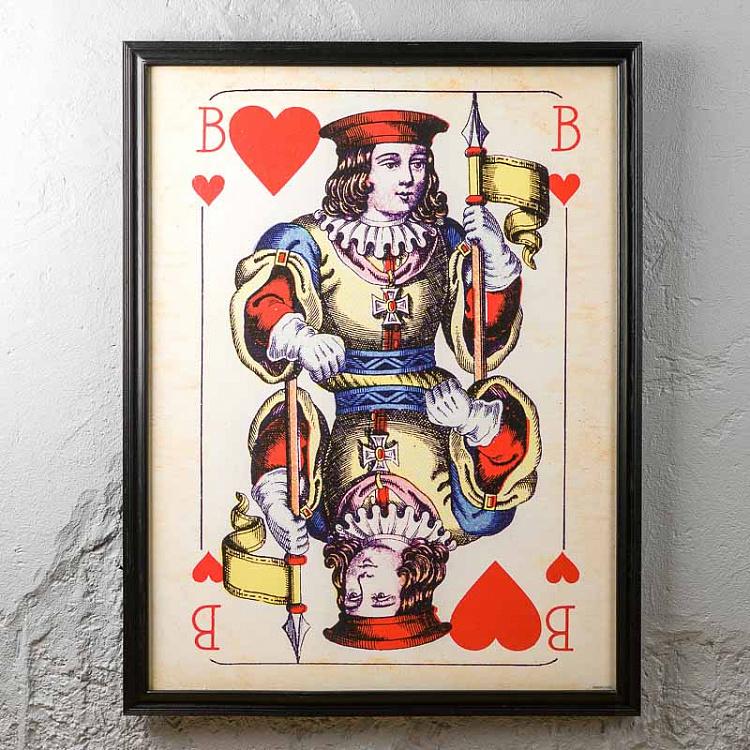 Картина-принт Червовый Валет Cards Bube Hearts