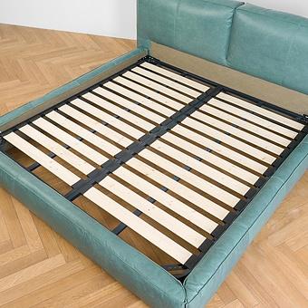 Двуспальная кровать Arizona Double Bed RM натуральная кожа Teal Master