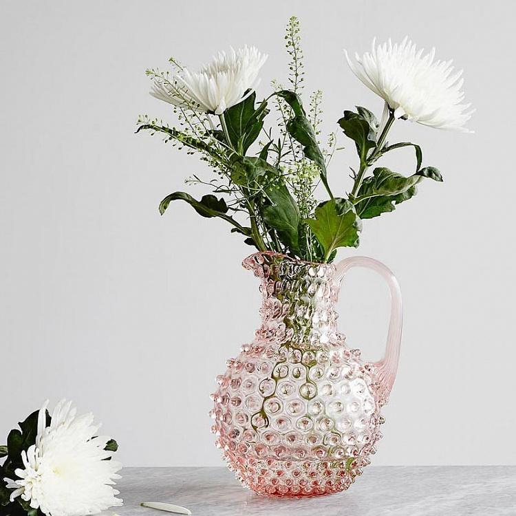 Дымчато-розовый кувшин Диамант Pitcher Hobnail Sweet Pink Large