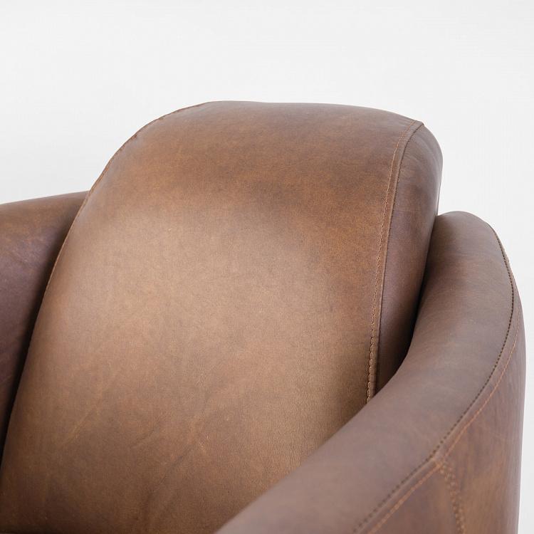 Кресло Инспектор, красно-коричневые ножки Inspector Armchair, Red Brown Wood D