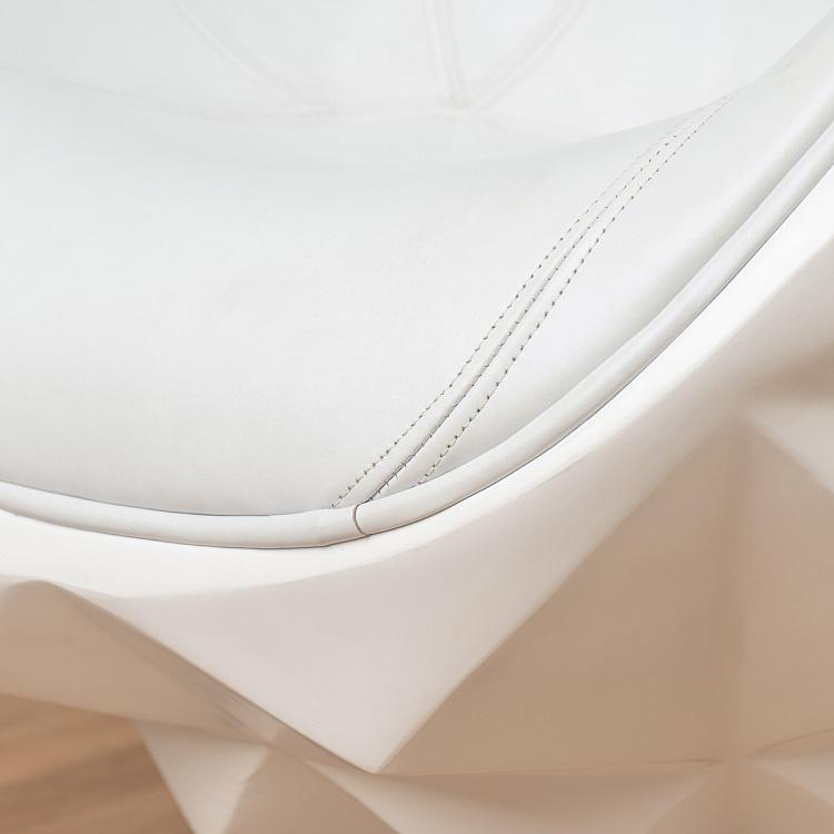 Вращающееся кресло Майнз белое матовое Mines Chair, Matte White