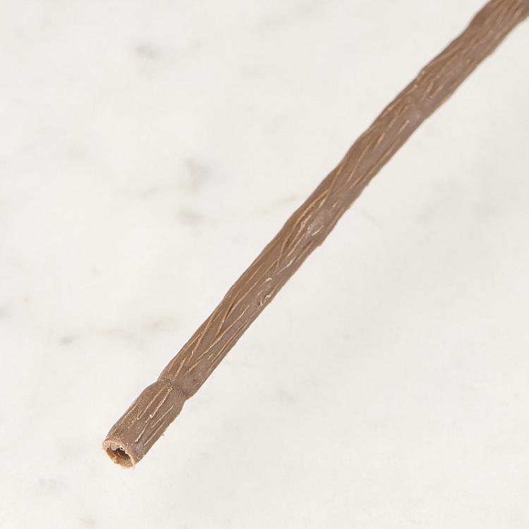 Новогоднее украшение Заснеженная сосновая ветка Snow Pine Stem Green White 58 cm