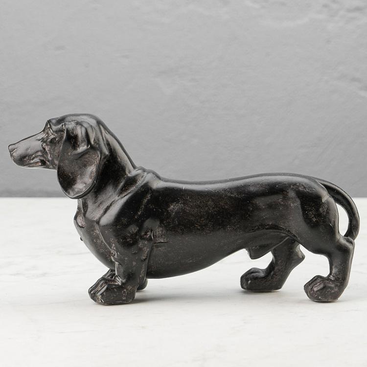 Статуэтка Антрацитовая такса Dachshund Anthracite