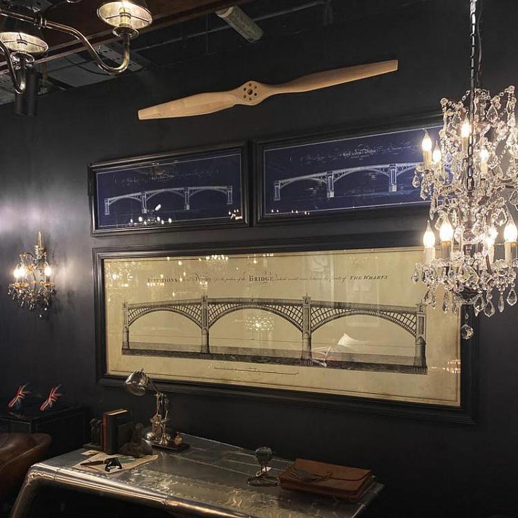 Настенное украшение Самолётный деревянный пропеллер Airplane Propeller Natural Birch