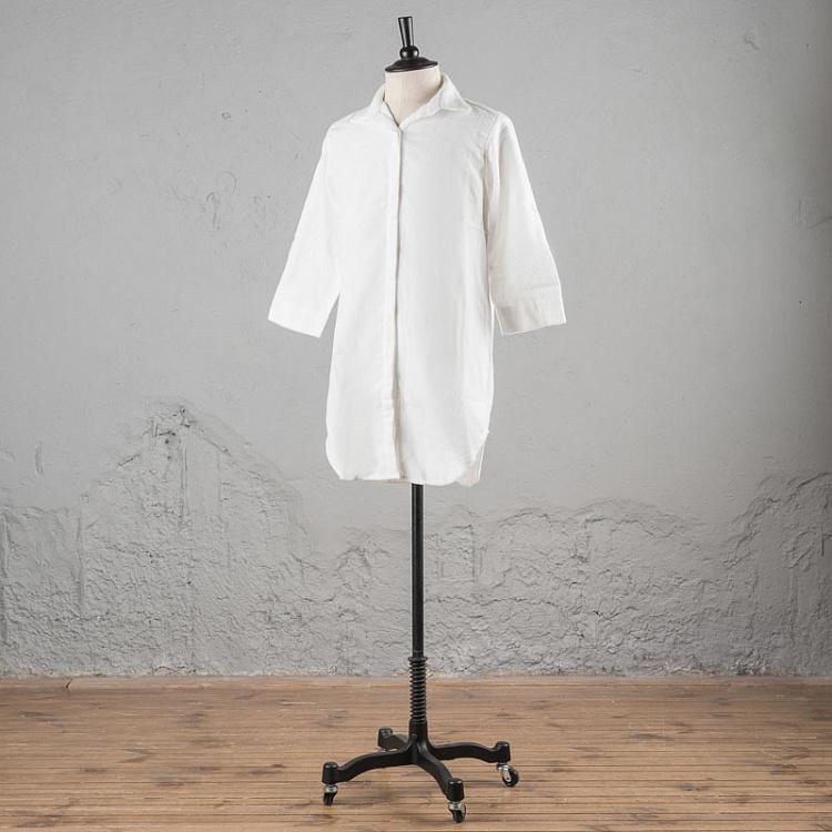 Легкая ночная хлопковая рубашка, размер M Airy Feel Shirt Robe Sleep Wear White M