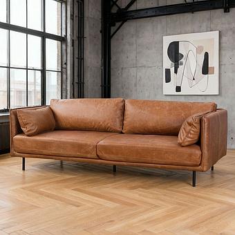 Трёхместный диван Rome 3 Seater натуральная кожа Chestnut Tan