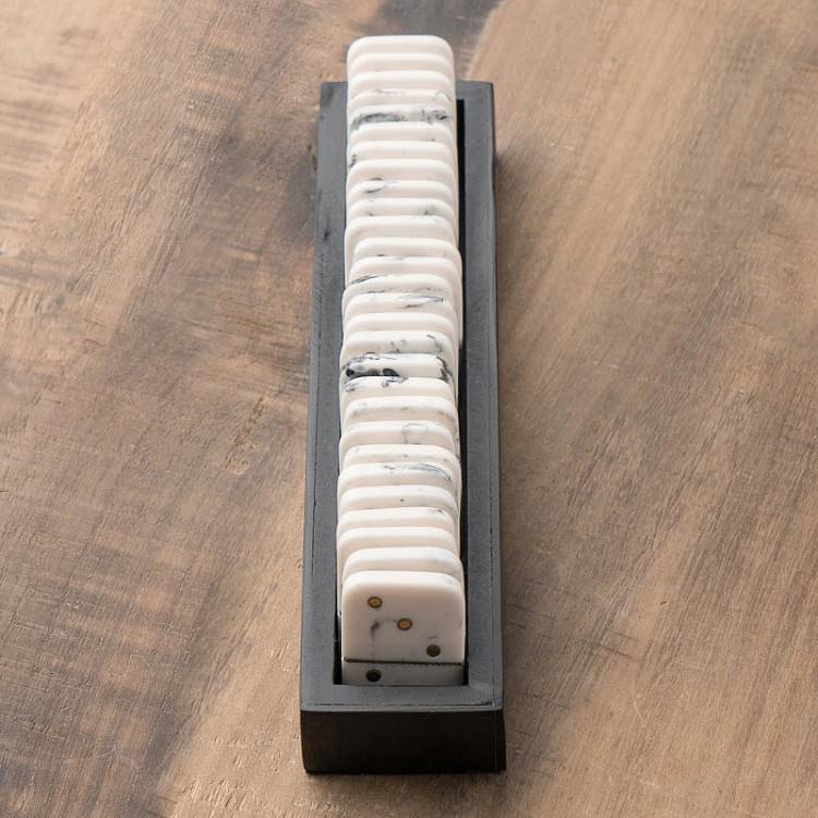 Настольная игра Домино с латунными вставками Domino Game With Brass Details