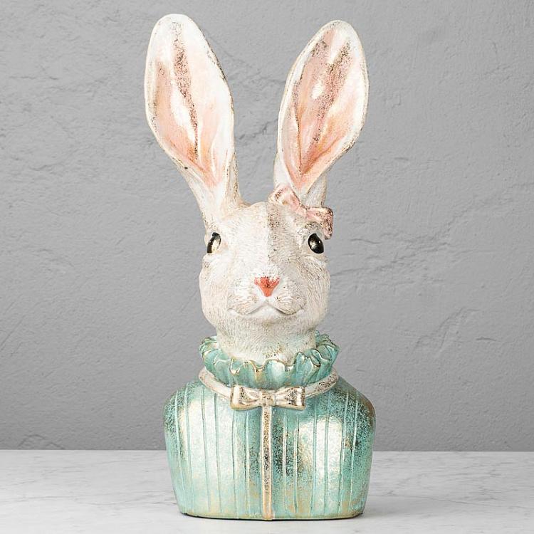 Статуэтка Бюст кролика бирюзовый Rabbit Bust Turquoise