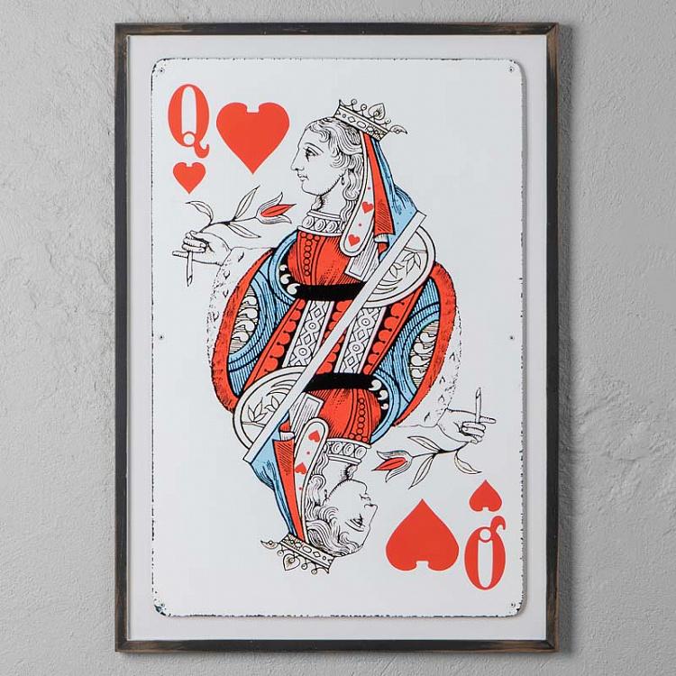 Картина-принт в раме Королева червей Queen Of Hearts Frame