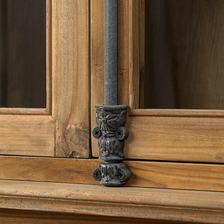 Книжный шкаф-сервант с 4 дверцами и ящиками Вильнёв Villeneuve 4 Glass Doors Bookcase With Drawers DB