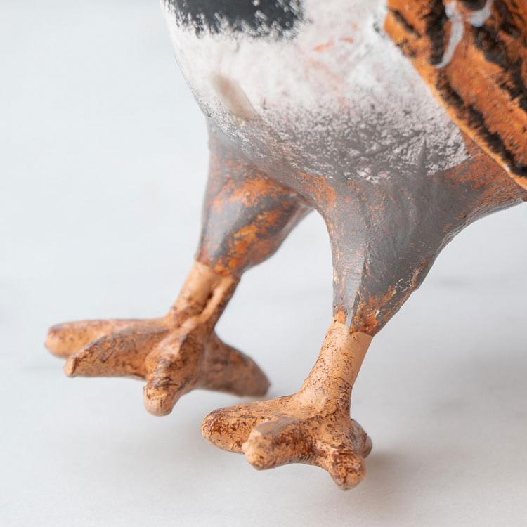 Набор из двух ёлочных игрушек Птицы под мухоморами Set Of 2 Mushroom Birds Brown/Red 12,5 cm