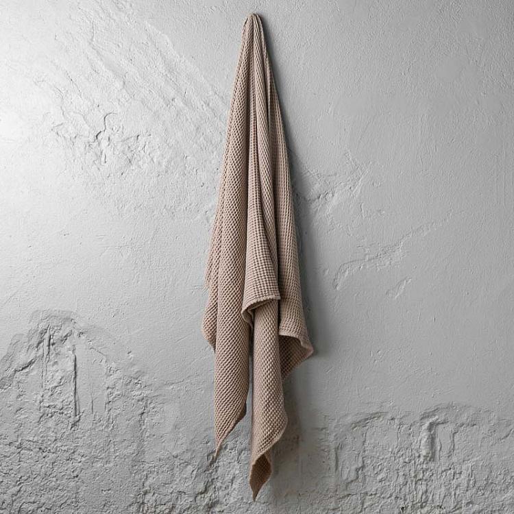 Дымчато-бежевое вафельное банное полотенце Модал 100x180 см Modal Waffle Body Towel Warm Grey 100x180 cm