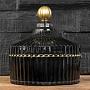 Аромасвеча Aroma Candle In Black Striped Glass Blue Collier Driftwood Large