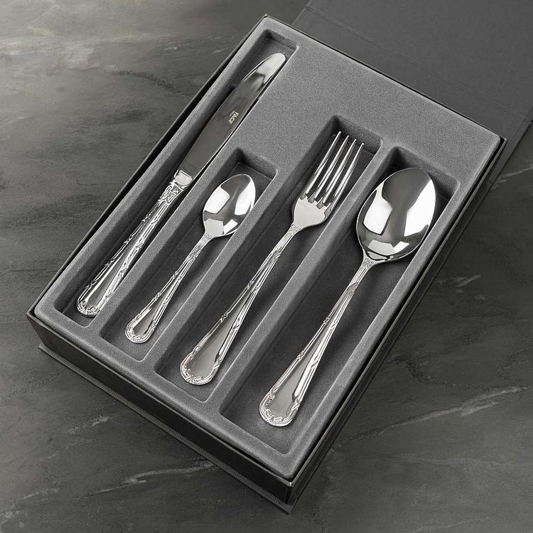 Набор Кройс из 24 столовых приборов на 6 персон по 4 предмета в подарочной коробке Set Of 24 Cutlery Pieces Croise