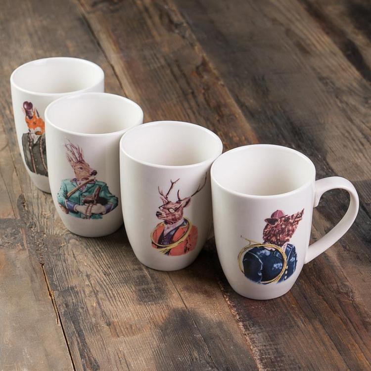 Набор из четырёх кружек Охота Set Of 4 Mugs Hunt