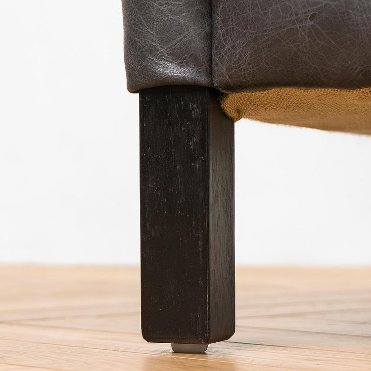 Двухместный диван Томми, чёрные ножки Tommy 2 Seater, Black Wood D