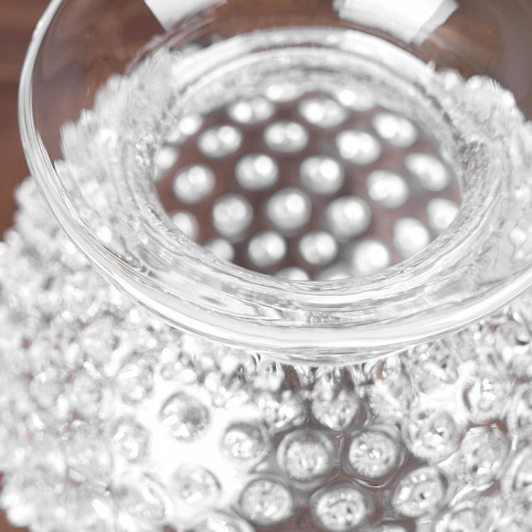 Круглая прозрачная ваза Диамант Round Clear Vase Hobnail