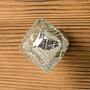 Мебельная ручка Crackled Silver Pyramid Glass Knob