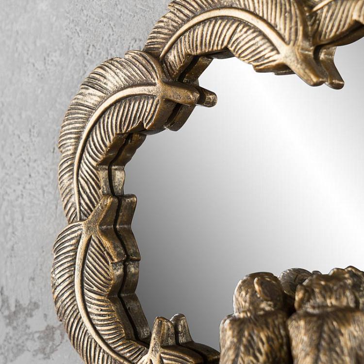 Настенное зеркало Перья и обезьянки Mirror With Feathers And Monkeys