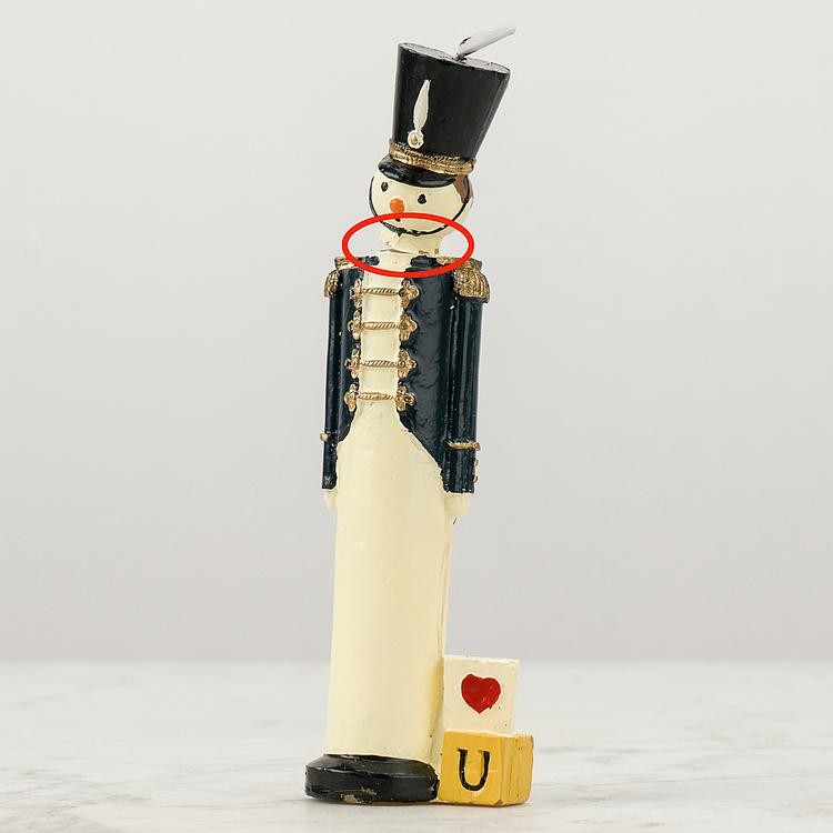 Свеча Солдат в синей форме 1 дисконт5 Paraffin Candle Soldier In Blue Uniform 1 discount5