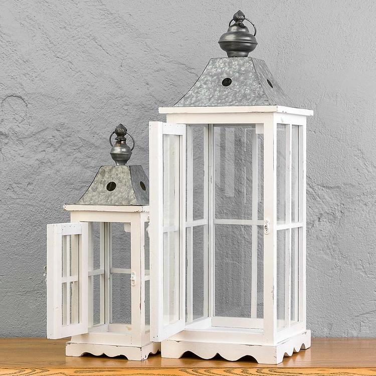 Набор из двух подсвечников-фонарей Эвелин Set Of 2 Enclosed Square Lanterns Evelyn