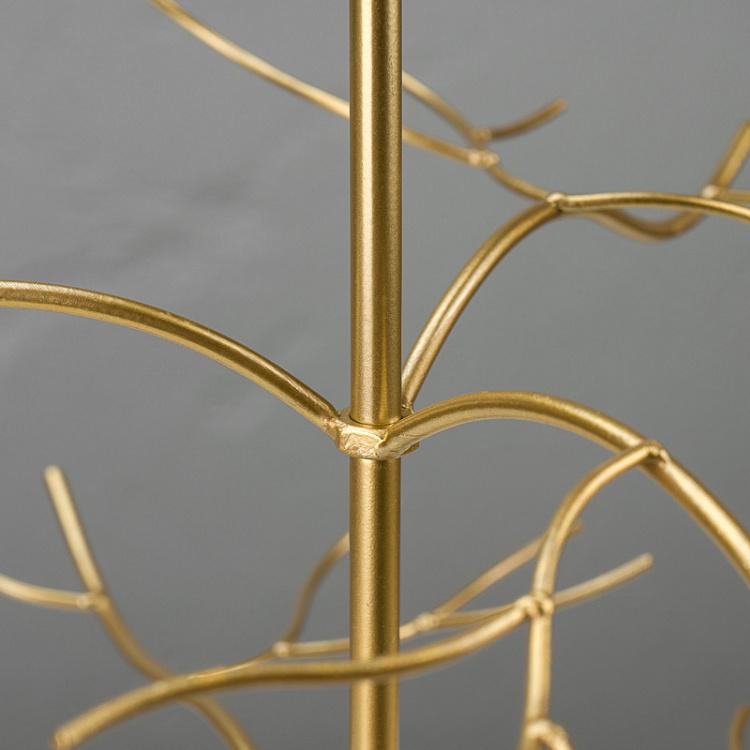 Золотистая ёлка-дисплей Metal Twig Display Tree Gold 93 cm